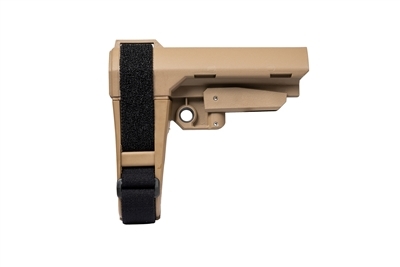 SB Tactical SBA3 Pistol Stabilizing Brace Mil-Spec Buffer | Tan